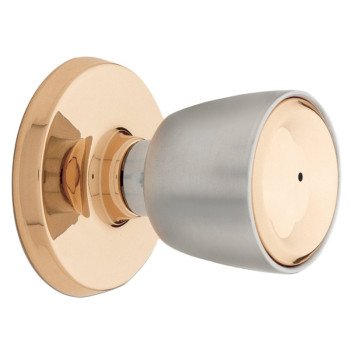 Weiser Beverly Series GAC301B 26D Door Knob, Bright Bronze/Satin Chrome