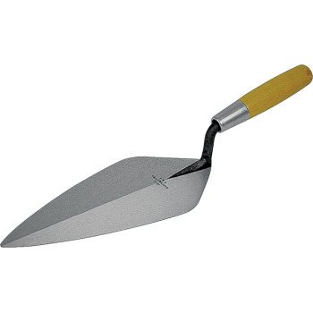 Marshalltown 33 12 Brick Trowel, 12 in L Blade, 5-1/4 in W Blade, Steel Blade, Wood Handle