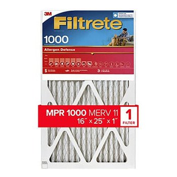 Filtrete 9801-4 Air Filter, 16 in L, 25 in W, 11 MERV, 1000 MPR