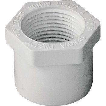 IPEX 435725 Reducing Bushing, 1 x 3/4 in, Socket x FPT, PVC, SCH 40 Schedule