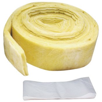 M-D 04929 Pipe Insulation Wrap, 25 ft L, 1/2 in Thick, Fiberglass, Yellow