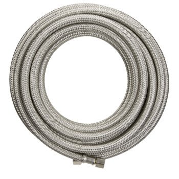 Plumb Pak PP255920 Ice Maker Supply Line, 1/4 in Inlet, Compression Inlet, 1/4 in Outlet, Compression Outlet, 240 in L