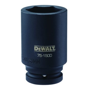 DEWALT DWMT75150OSP Impact Socket, 36 mm Socket, 3/4 in Drive, 6-Point, CR-440 Steel, Black Oxide