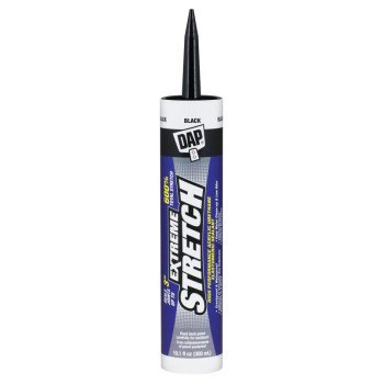 DAP EXTREME STRETCH 7079818713 Premium Elastomeric Sealant, Black, 24 hr Curing, 40 to 100 deg F, 10.1 fl-oz Cartridge