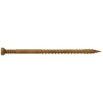 Simpson Strong-Tie FT07300R300 Finishing Trim Screw, #7 Thread, 3 in L, Serrated Thread, Trim Head, 300