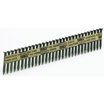 Senco MD25AHBD Connector Nail, Paper Tape, Plastic Strip Collation, 2-1/2 in L, 15 to 23 Gauge, 0.14 in Diameter