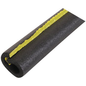 Quick R 50581T Pipe Insulation, 5/8 in ID x 1-5/8 in OD Dia, 6 ft L, Polyolefin, Charcoal