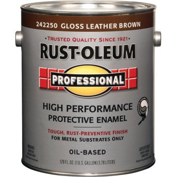 RUST-OLEUM PROFESSIONAL 242250 Protective Enamel, Gloss, Leather Brown, 1 gal Can