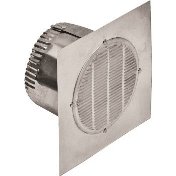 Lambro 142 Fan Eave Vent, 4 in, Aluminum