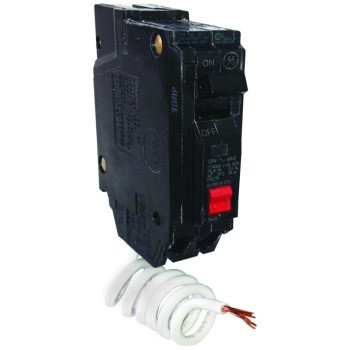 GE THQL1130GFTP Feeder Circuit Breaker, Thermal Magnetic, 30 A, 1-Pole, 120 V, Non-Interchangeable Trip, Plug