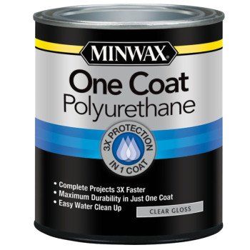 Minwax 356100000 Polyurethane, Gloss, Liquid, Clear, 1 qt