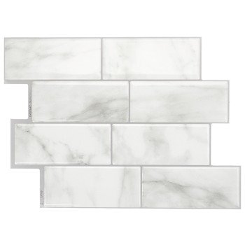 Smart Tiles Mosaik Series SM1080-4 Wall Tile, 8.38 in L Tile, 11.56 in W Tile, Straight Edge, Metro Carrera Pattern