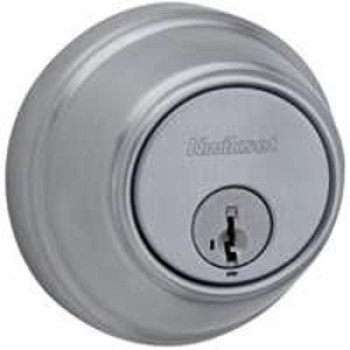 Kwikset 816 26D RCAL/RCS Deadbolt, Satin Chrome, 2-3/8 to 2-3/4 in Backset, SmartKey Keyway