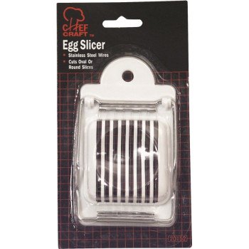 Chef Craft 20152 Egg Slicer, Stainless Steel Blade, White, Dishwasher Safe: Yes