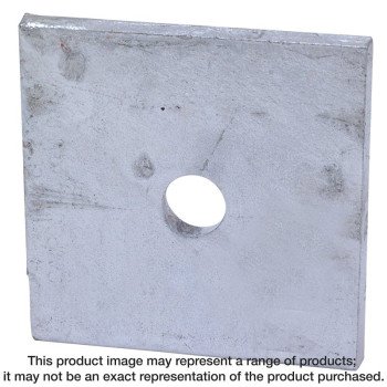 Simpson Strong-Tie BP 1/2-3 Bearing Plate, 3 in L, 3 in W, 3 ga Gauge, Steel