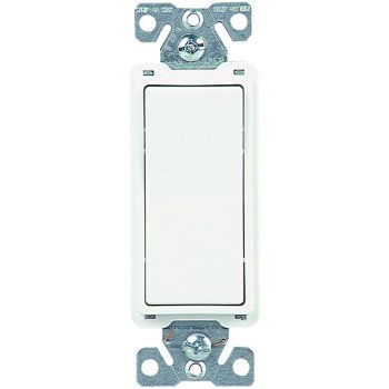 Eaton Cooper Wiring 7504W-BOX Rocker Switch, 120/277 V, Strap Mounting, Thermoplastic, White