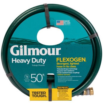 Gilmour 864501-1001 Garden Hose, 50 ft L, Vinyl