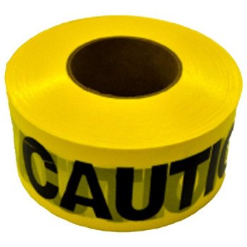 CH Hanson 16009 Barricade Safety Tape, 1000 ft L, 3 in W, Yellow, Polyethylene