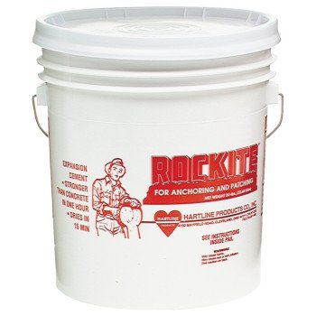 Rockite 10051 Expansion Cement, Powder, White, 1 hr Curing, 50 lb Pail