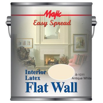 Majic Paints 8-1011-1 Interior Paint, Flat Sheen, Antique White, 1 gal, Pail, 300 sq-ft Coverage Area