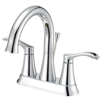 Boston Harbor F51A0073CP Lavatory Faucet, 1.2 gpm, 2-Faucet Handle, 1, 3-Faucet Hole, Metal/Plastic, Chrome Plated