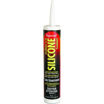 Imperial KK0203 Silicone Sealant, Paste, Clear, 10.3 oz Cartridge