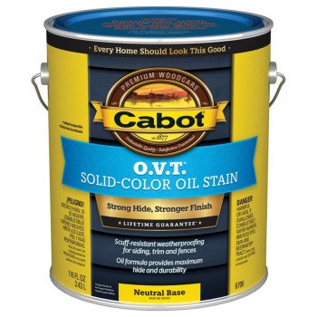 Cabot O.V.T. 140.0006706.007 Oil Stain, Flat, Neutral Base, Liquid, 1 gal