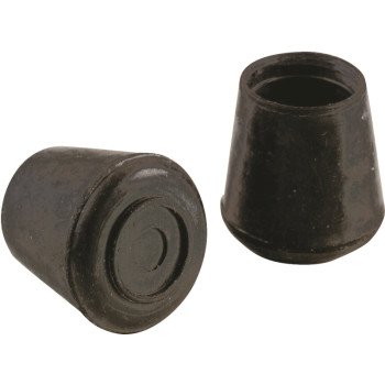 Shepherd Hardware 9763 Furniture Leg Tip, Round, Rubber, Black, 1-1/8 in Dia