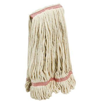 Libman 972 Mop Refill, 1-1/4 in Headband, Cotton/Poly, Red/White