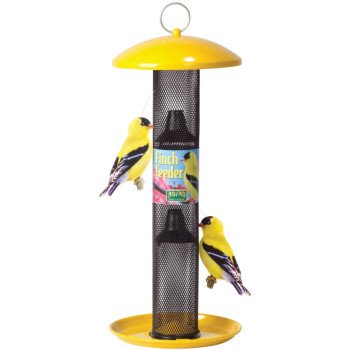 Perky-Pet NO/NO YSSF00346 Wild Bird Feeder, 18-13/16 in H, 1.5 lb, Metal, Yellow, Powder-Coated, Hanging Mounting