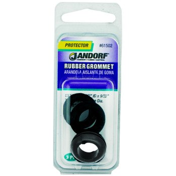 Jandorf 61502 Grommet, Rubber, Black, 9/32 in Thick Panel