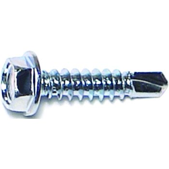 Midwest Fastener 10276 Screw, #8 Thread, 3/4 in L, Hex, Socket Drive, Self-Drilling Point, Steel, Zinc