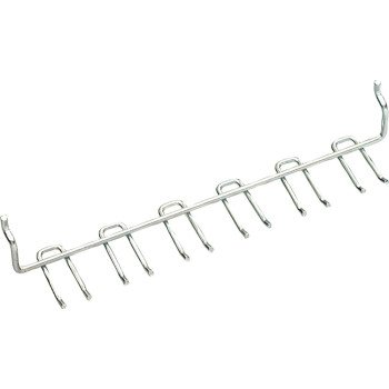 Crawford 18888 Peg Hook Rack, Steel, Silver, Zinc