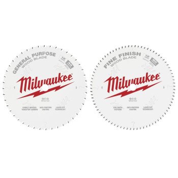 Milwaukee 48-40-1232 Circular Saw Blade, 12 in Dia, 1 in Arbor, 44, 80-Teeth, Carbide Cutting Edge