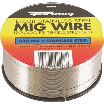 Forney 42298 MIG Welding Wire, 0.03 in Dia, Stainless Steel