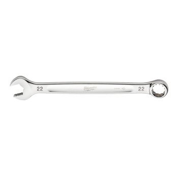 Milwaukee 45-96-9522 Combination Wrench, Metric, 22 mm Head, 11.61 in L, 12-Point, Steel, Chrome