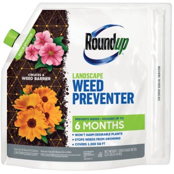 Roundup 4385106 Landscape Weed Preventer, Solid, Sprinkle Application, 5.4 lb Bag