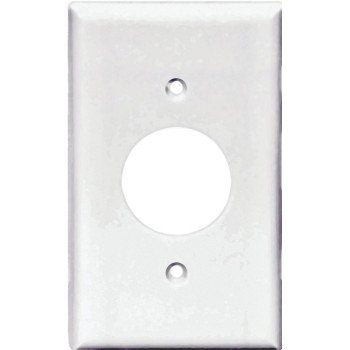 Eaton Wiring Devices PJ7W Wallplate, Mid-Size, 4-1/2 in L, 2-3/4 in W, 1-Gang, Polycarbonate, White, High-Gloss