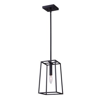 Canarm WEXFORD IPL763A01BK Pendant Light, 120 V, 60 W, 1-Lamp, Type C Lamp, Metal Fixture, Black Fixture