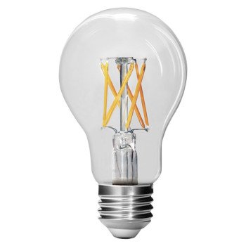 Feit Electric BPA1960CL927CA/FIL/2 LED Bulb, General Purpose, A19 Lamp, 60 W Equivalent, E26 Lamp Base, Dimmable, Clear