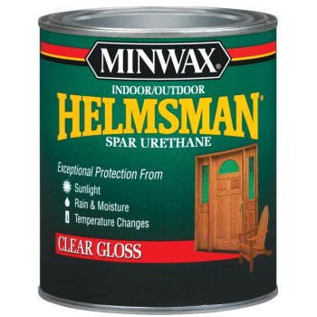 Minwax 63200444 Spar Varnish, High-Gloss, Clear, Liquid, 1 qt, Can