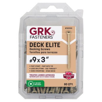 DECK ELITE SCREW NO9 X 3IN