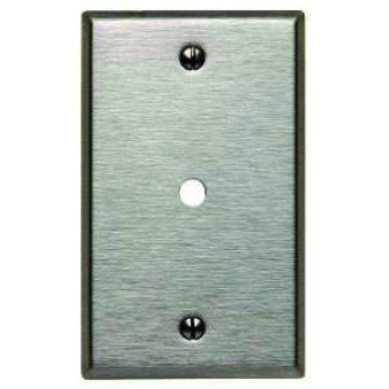 Leviton 003-84013-000 Wallplate, 4-1/2 in L, 2-3/4 in W, 1 -Gang, Stainless Steel, Stainless Steel