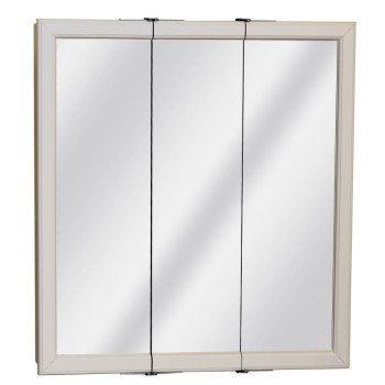 Zenith W30 Medicine Cabinet, 29.63 in OAW, 4.5 in OAD, 25.75 in OAH, Steel, White, 2-Shelf