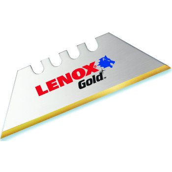 Lenox Gold Series 20350GOLD5C Utility Knife Blade, 1 in L, Bi-Metal/HSS, 2-Point
