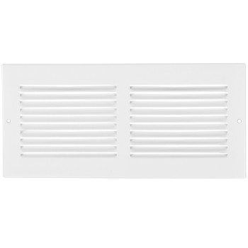 Imperial RG0428 Sidewall Grille, 14 in L, 8 in W, Rectangle, Steel, White