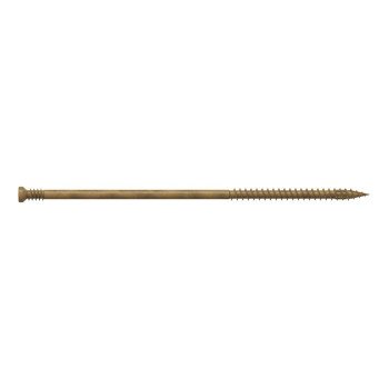 Simpson Strong-Tie FT09500R50 Screw, #9 Thread, 5 in L, Serrated Thread, Trim Head, 6-Lobe Drive, Saw Tooth Point