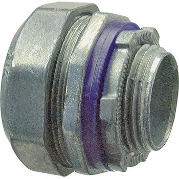 Halex 16207B Conduit Connector, 3/4 in Compression, Zinc