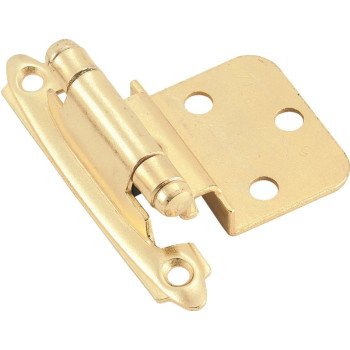 Amerock BP34283/BPR34283 Cabinet Hinge, 3/8 in Inset, Polished Brass