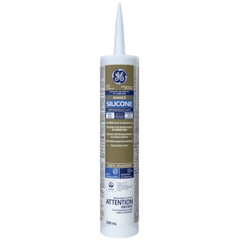 GE Silicone II SE2184 Window and Door Sealant, Clear, 299 mL